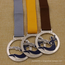 Дешевый изготовленный на заказ 2-дюймовый металлический полый Медали золото серебро Бронза